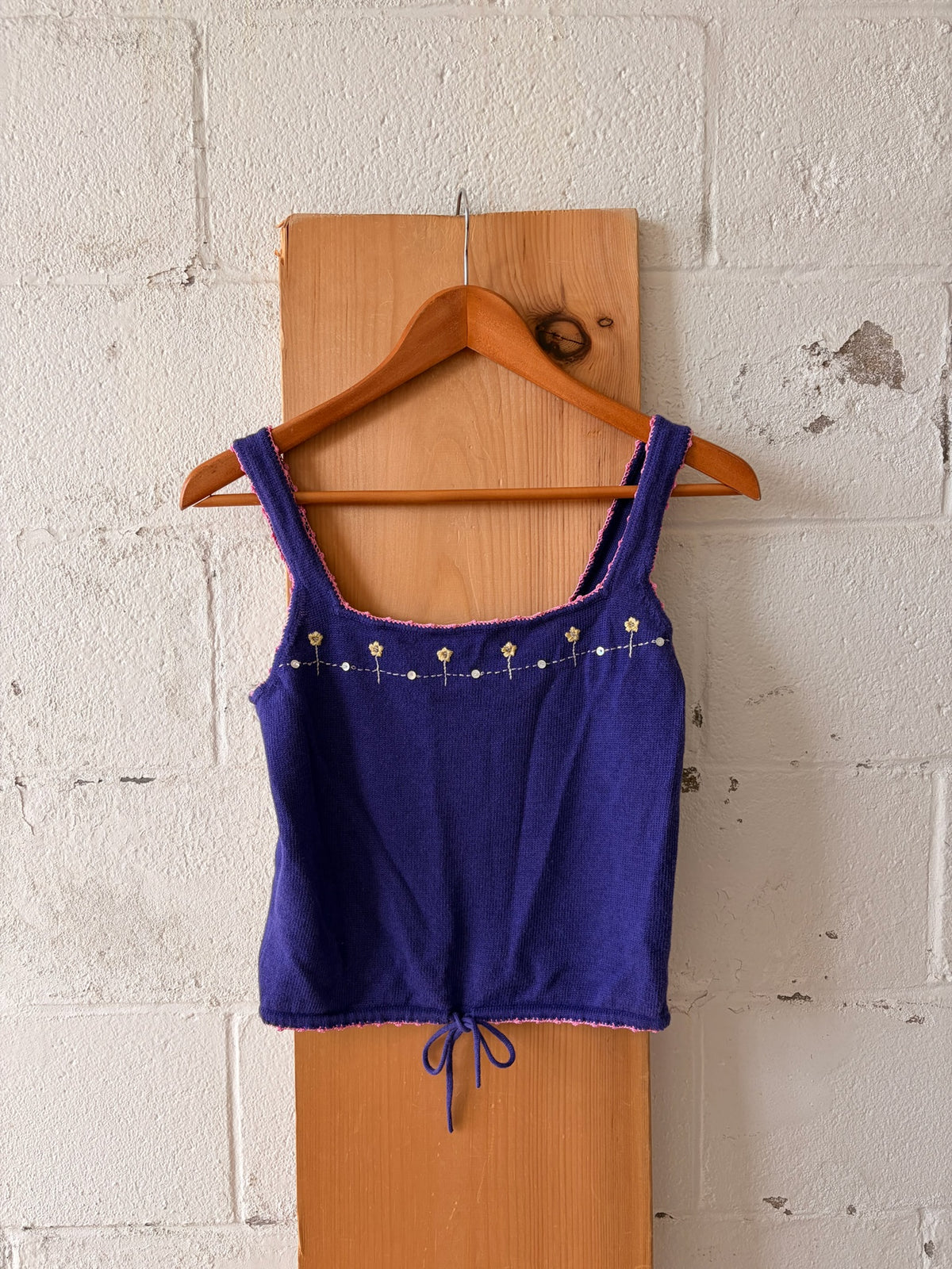 Vtg NoBo Embroidered Tank : M