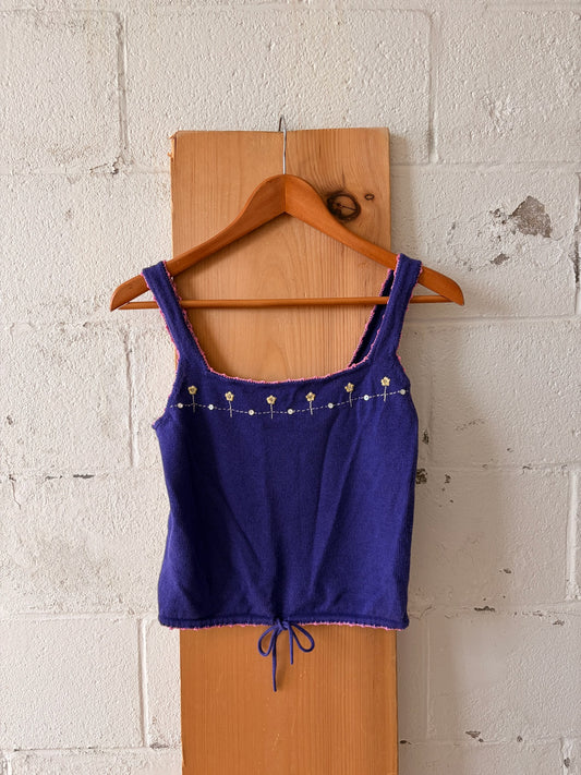 Vtg NoBo Embroidered Tank : M