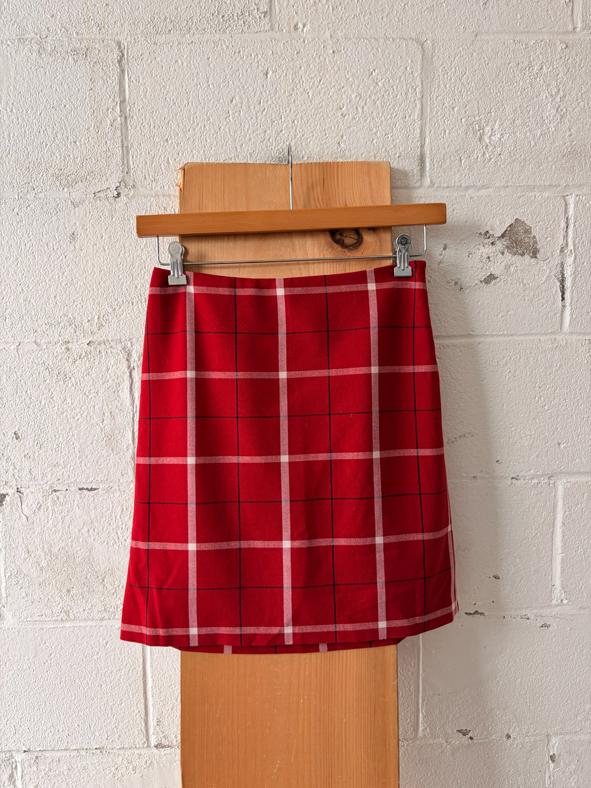 Red Plaid Skirt : 6P