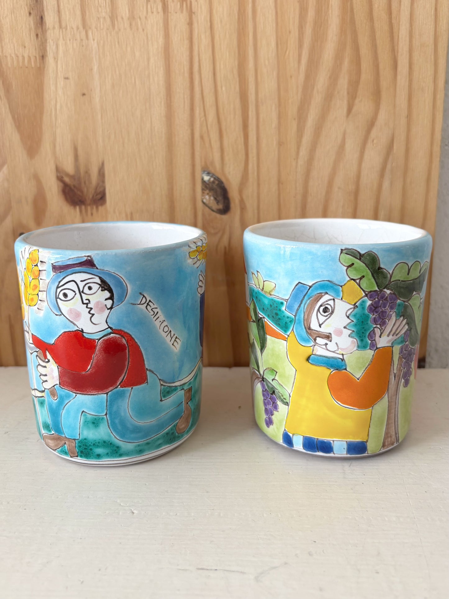 Pair of Desimone Italian Mugs (Local Pick Up Only)