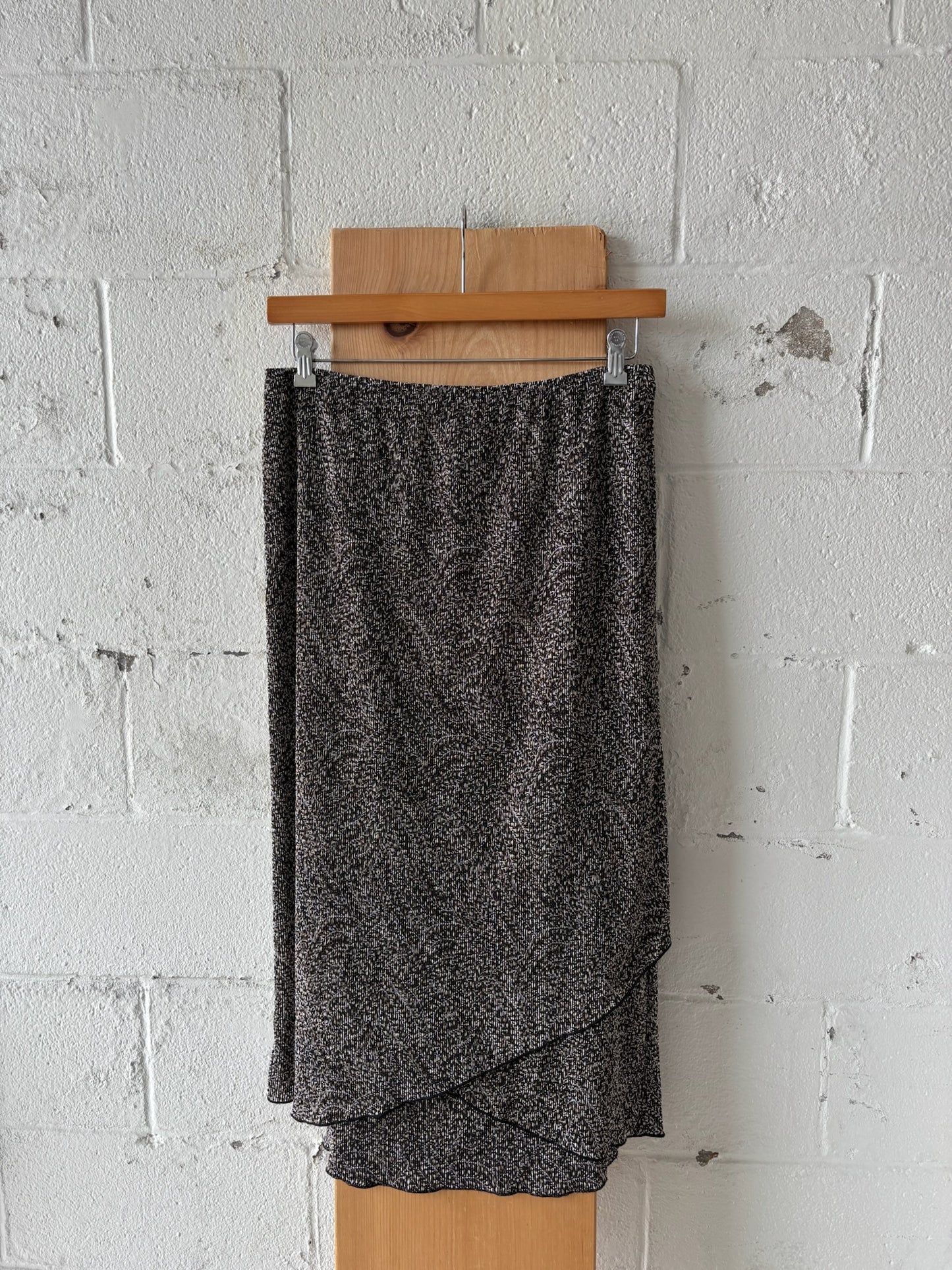Neutral Print Textured Skirt : 10