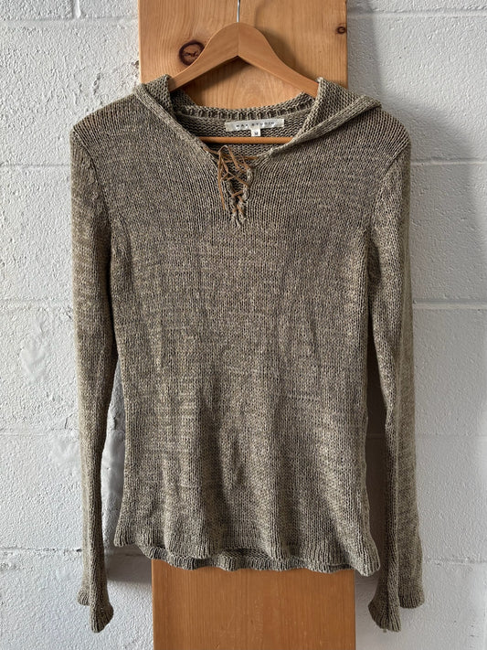 Hooded Knit Top : M