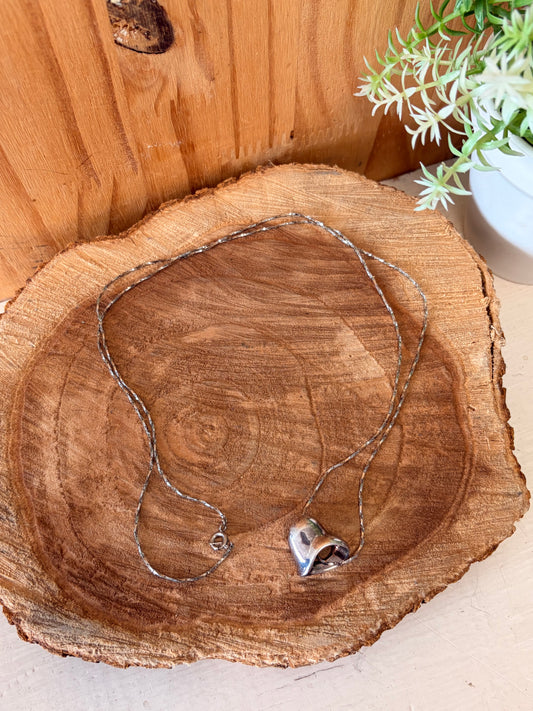 Sterling Heart Pendant Necklace