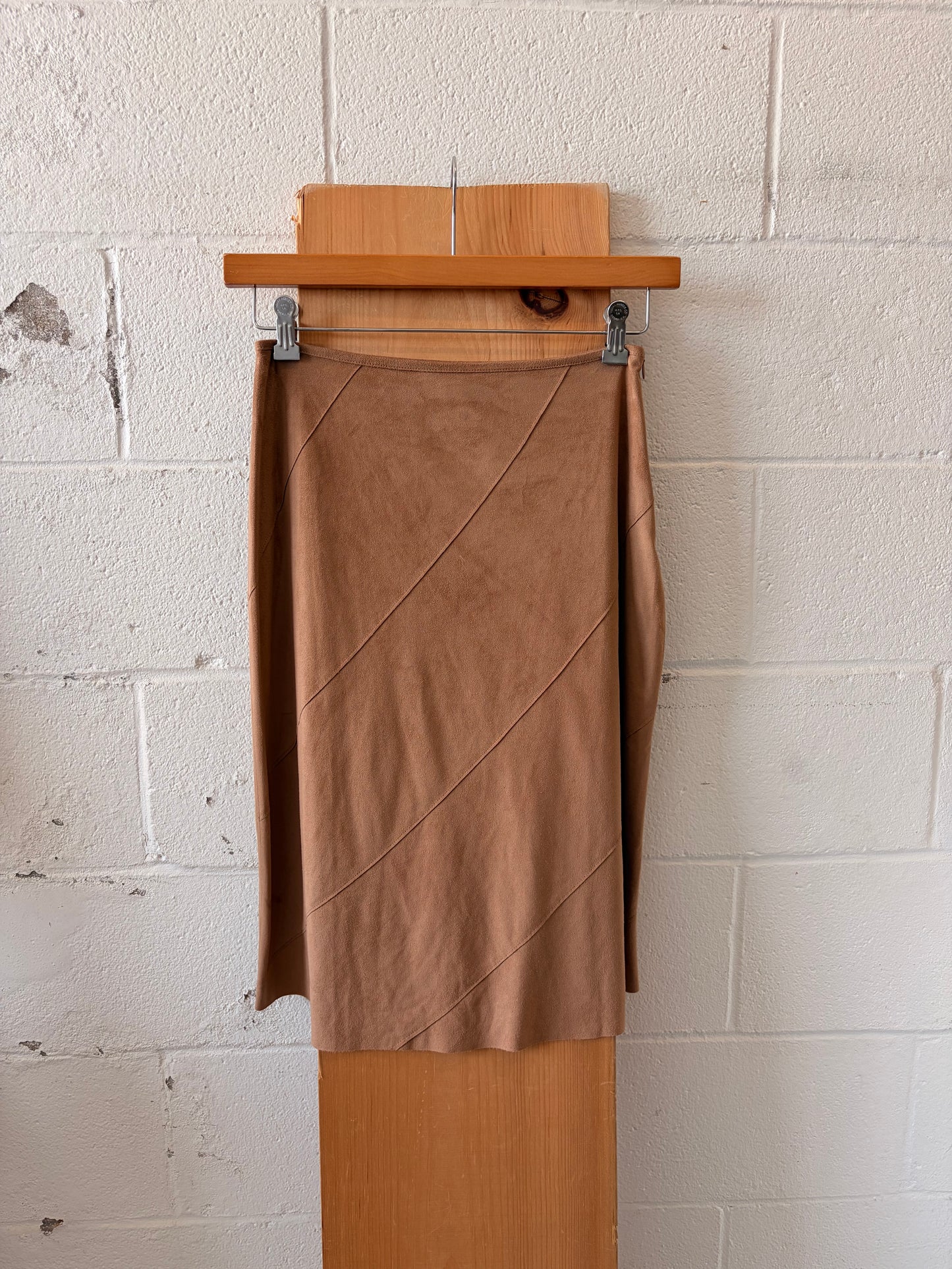 Faux Suede Midi Skirt : 6