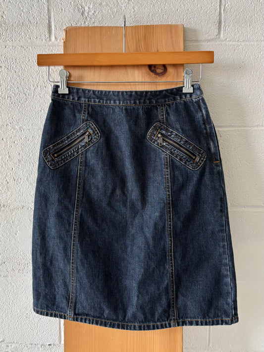 Dark Wash Denim Skirt : 2