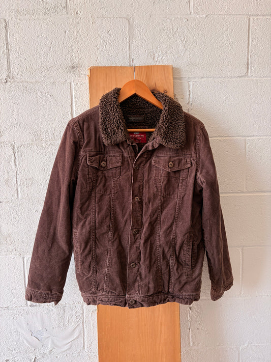 Vtg Faded Glory Sherpa Lined Corduroy Jacket : Youth XL