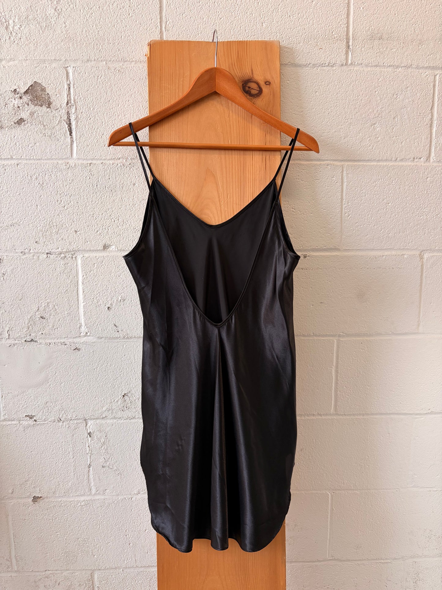 Vtg Low Back Slip Dress : L
