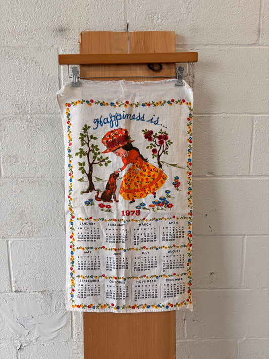 1975 Cloth Calendar Wall Hang