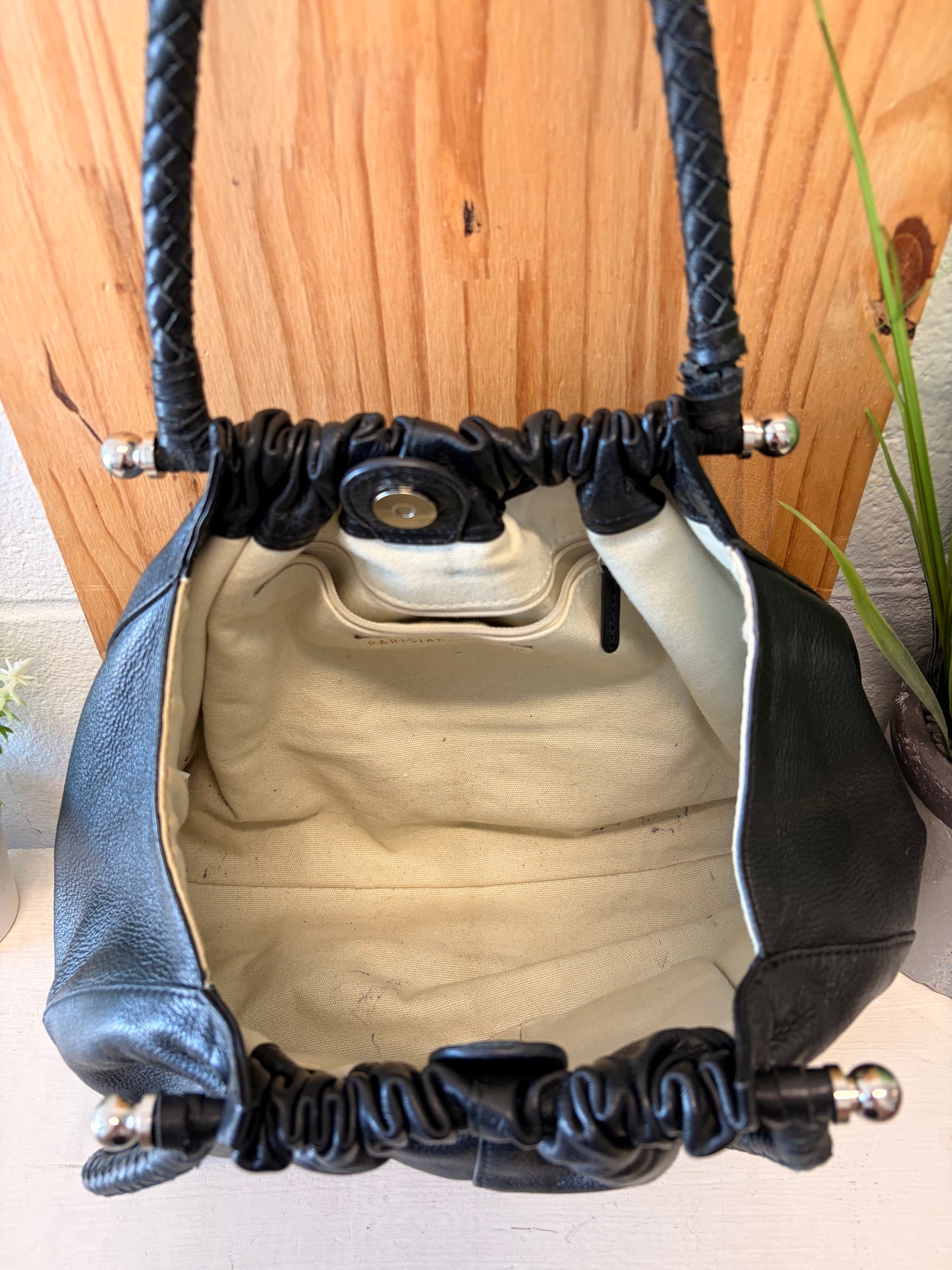 Black Leather Purse