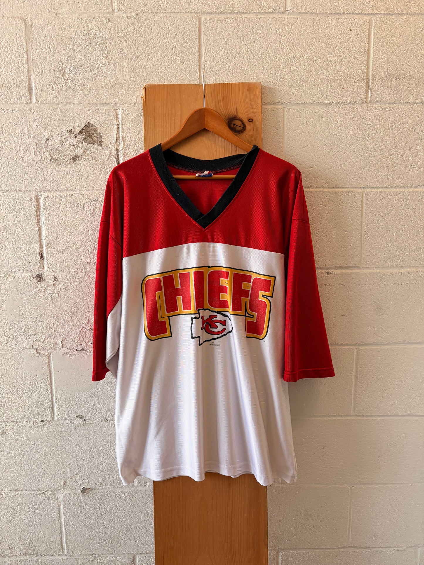 90’s Chiefs 3/4 Length Jersey Shirt : L/XL