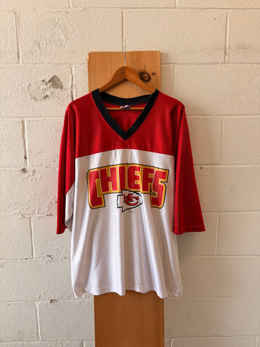 90’s Chiefs 3/4 Length Jersey Shirt : L/XL