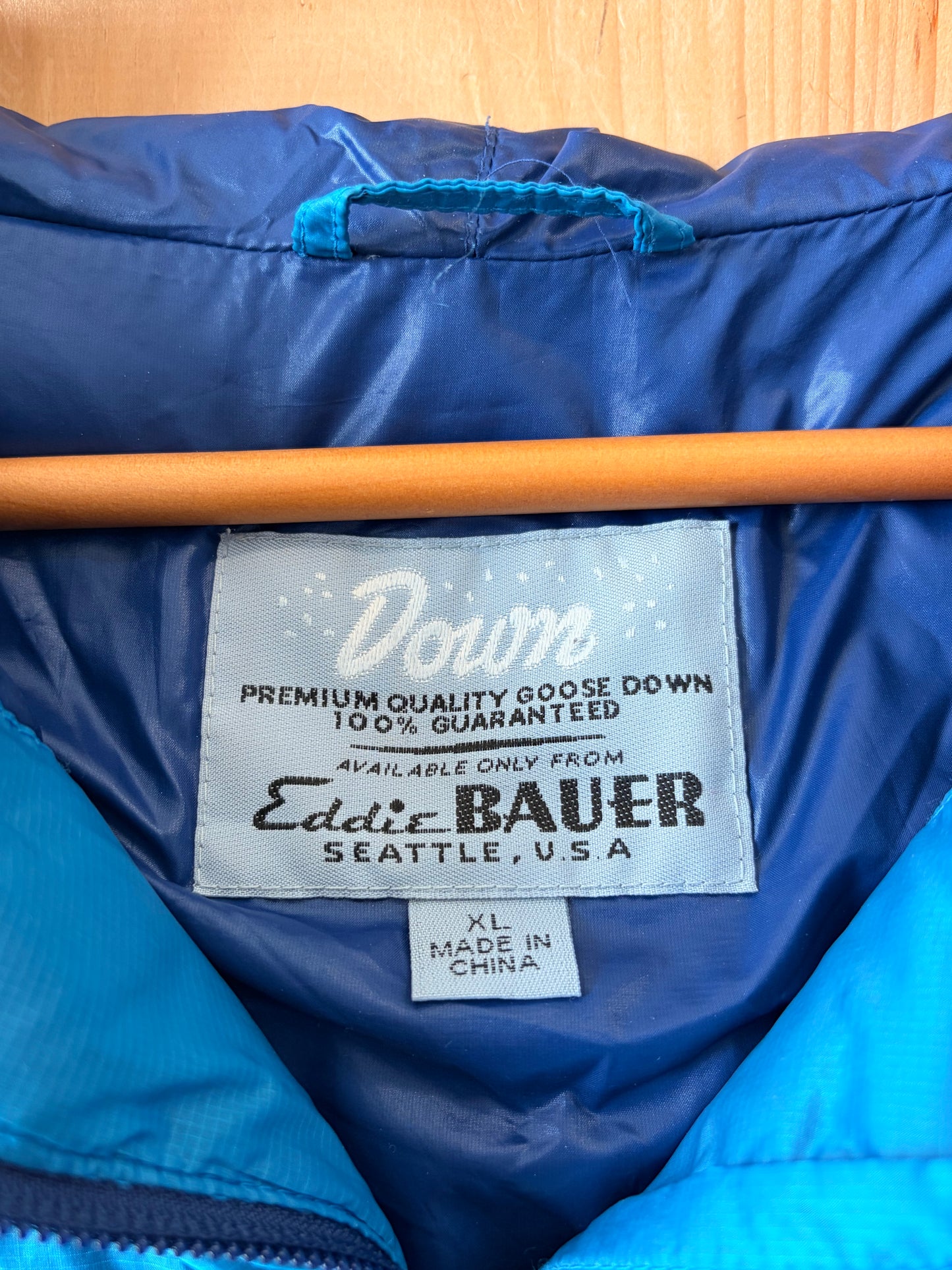 Blue Eddie Bauer Goose Down Coat : XL
