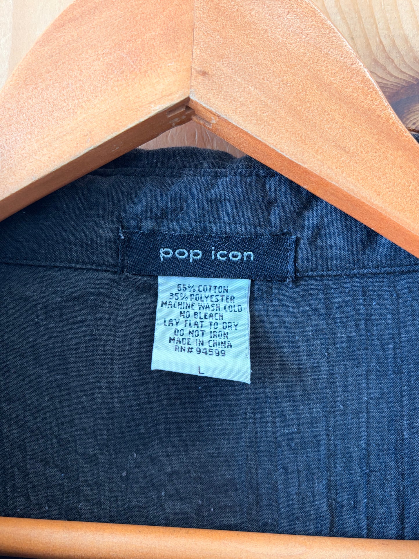 Y2K Embroidered Button Up : L