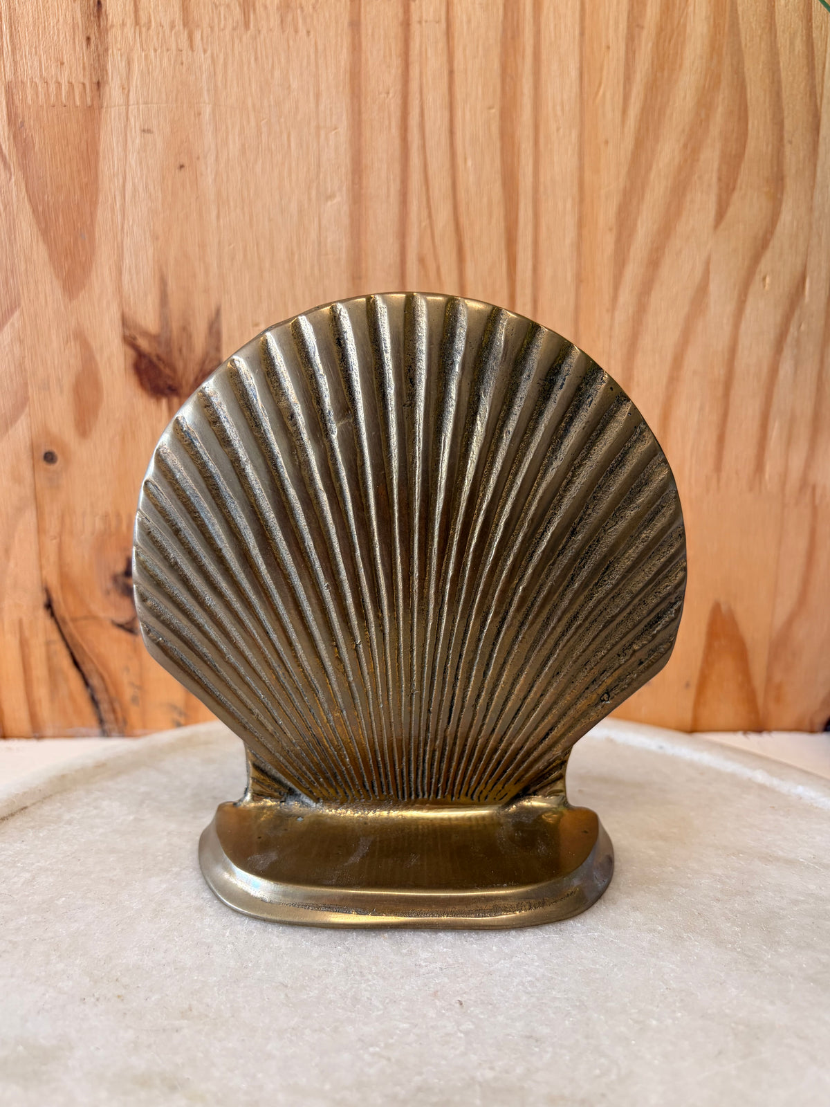 Brass Tone Seashell Book Ends (Local Pick Up Only)