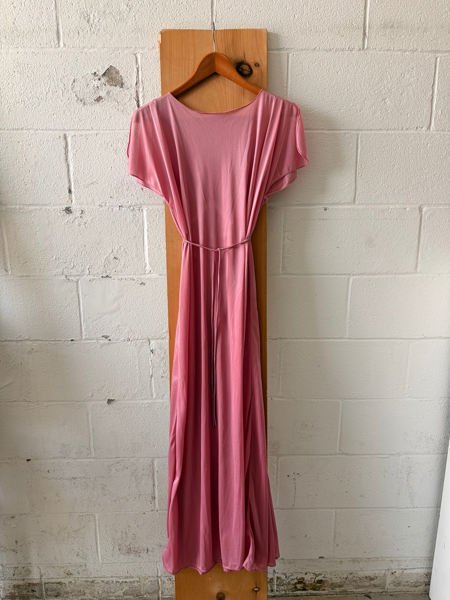 Pink Butterfly Neckline Slip Dress : L