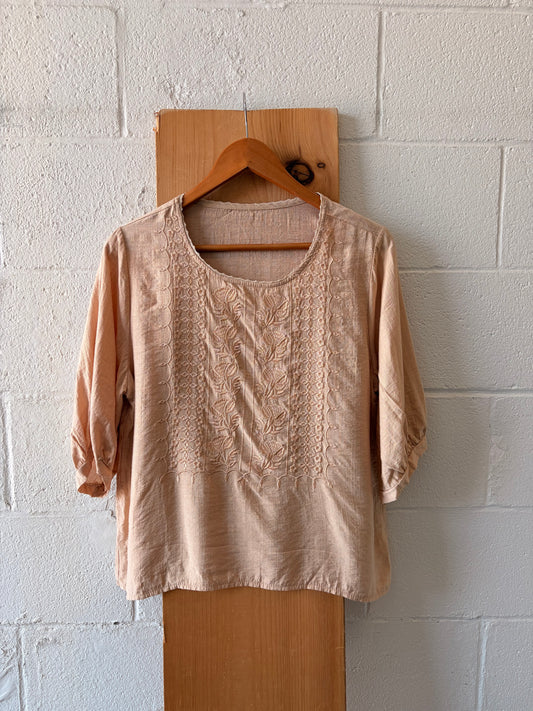 Floral Embroidered Top : XL