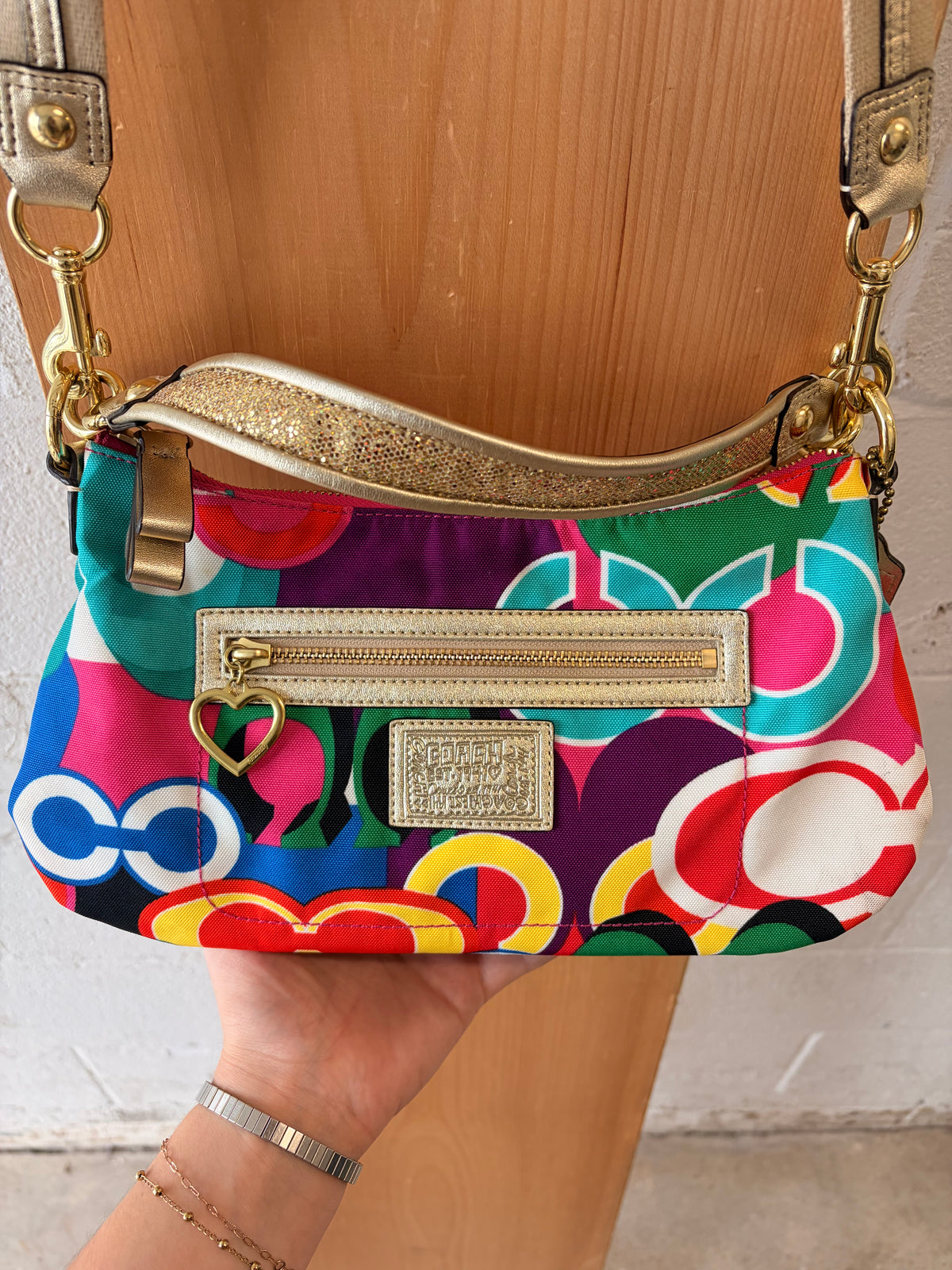 Bright Coach Poppy Bag