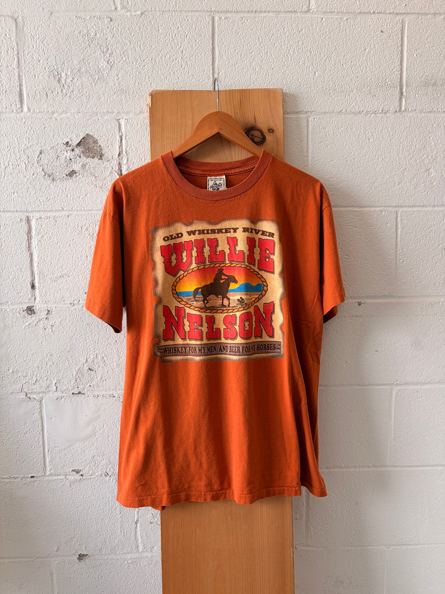 Vtg Single Stitch Willie Nelson Tee : L