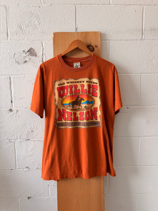 Vtg Single Stitch Willie Nelson Tee : L