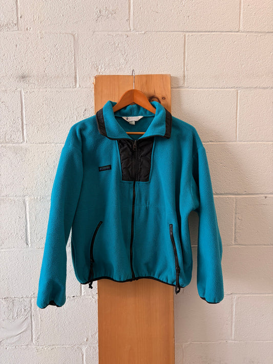 Vtg Blue Columbia Quarter Zip : Ladies XL