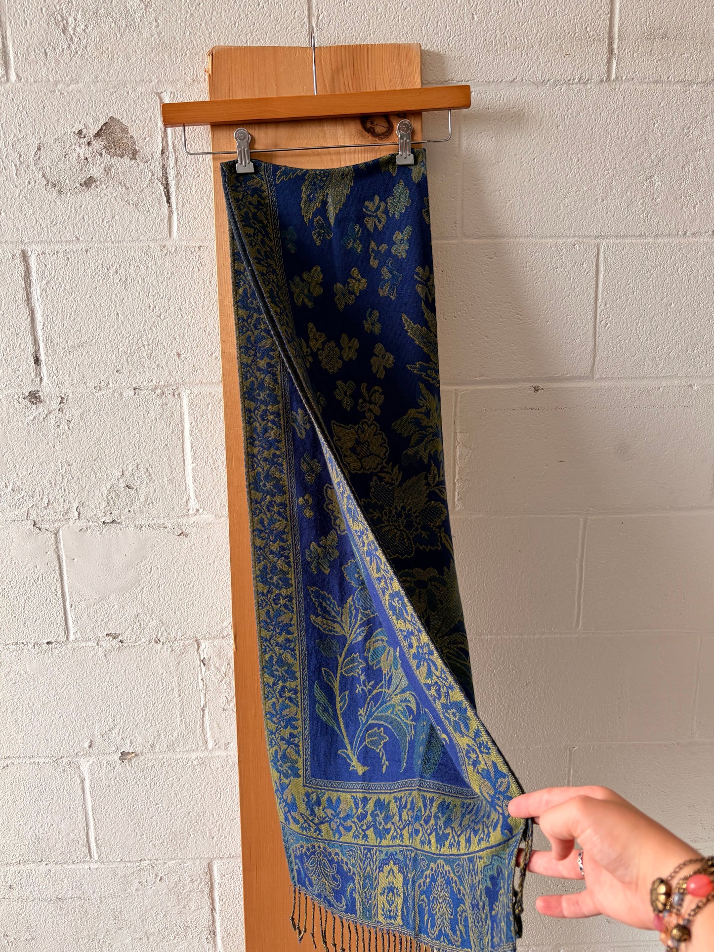 Large Paisley Fringe Scarf / Wrap