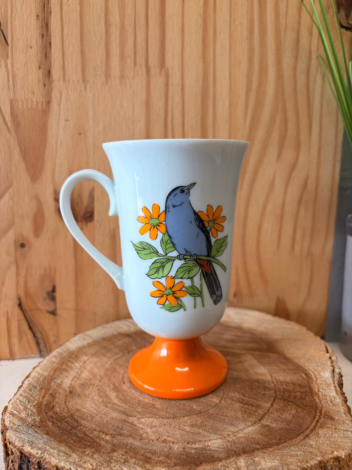 Vtg Bird Pedestal Mug (Local Pick Up Only)