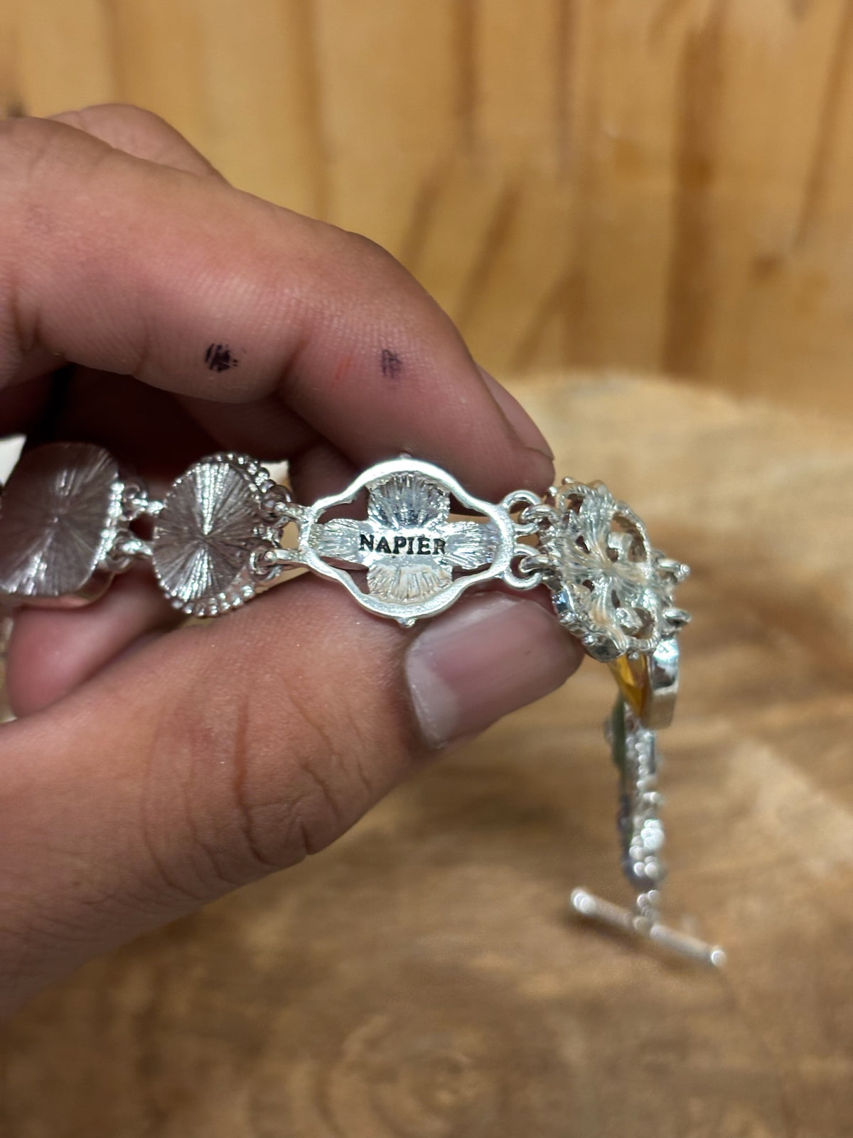 Napier Floral Link Charm Bracelet