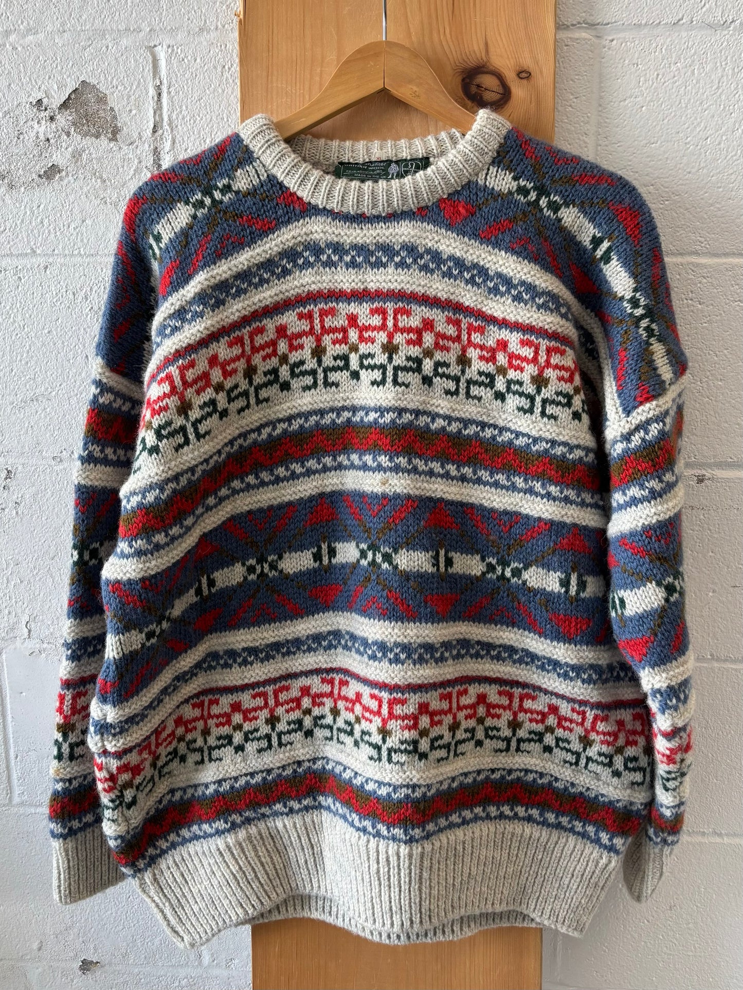 Vtg Wool Sweater : XL