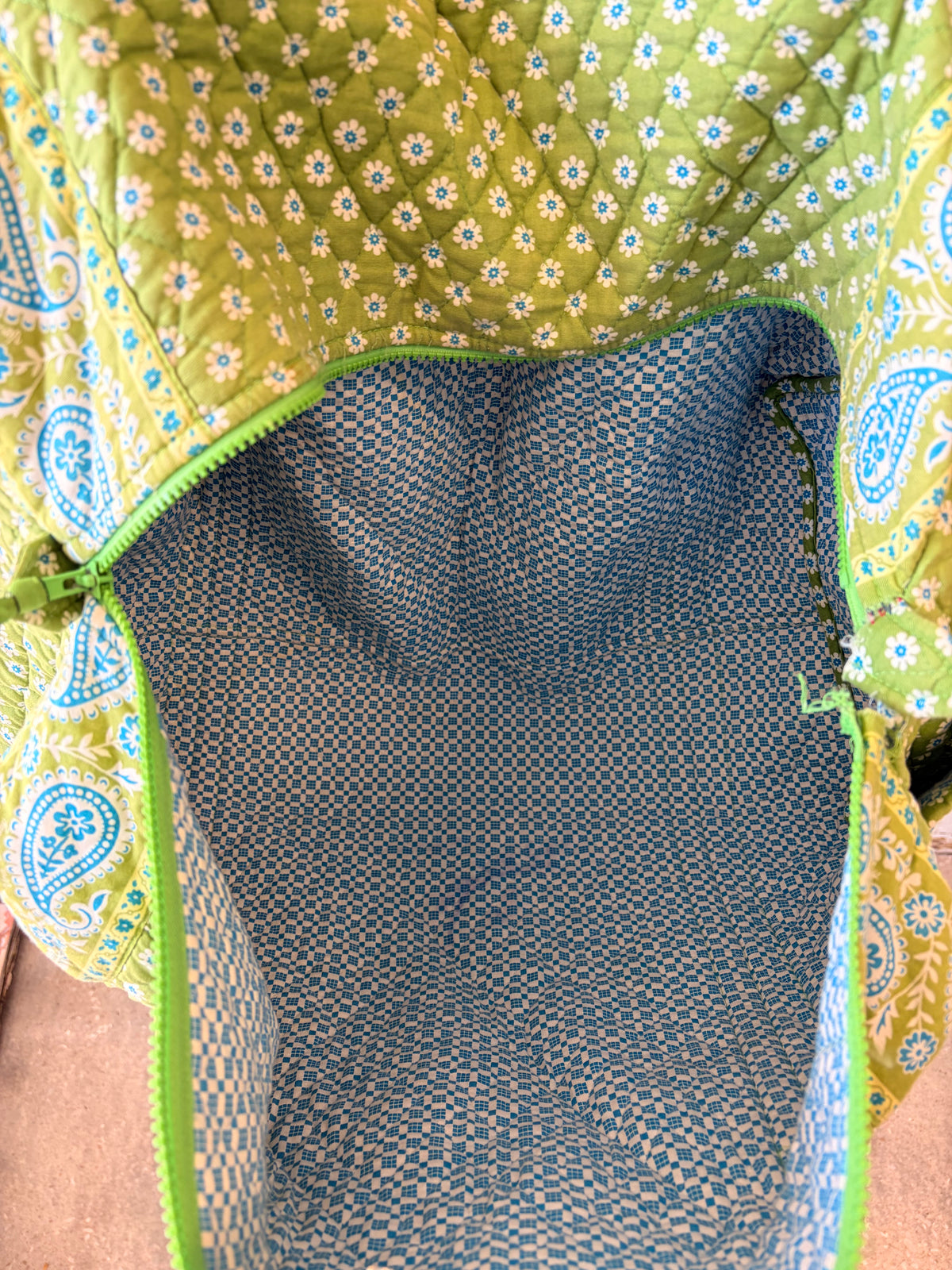 Vera Bradley Green Floral Duffle (As Is)