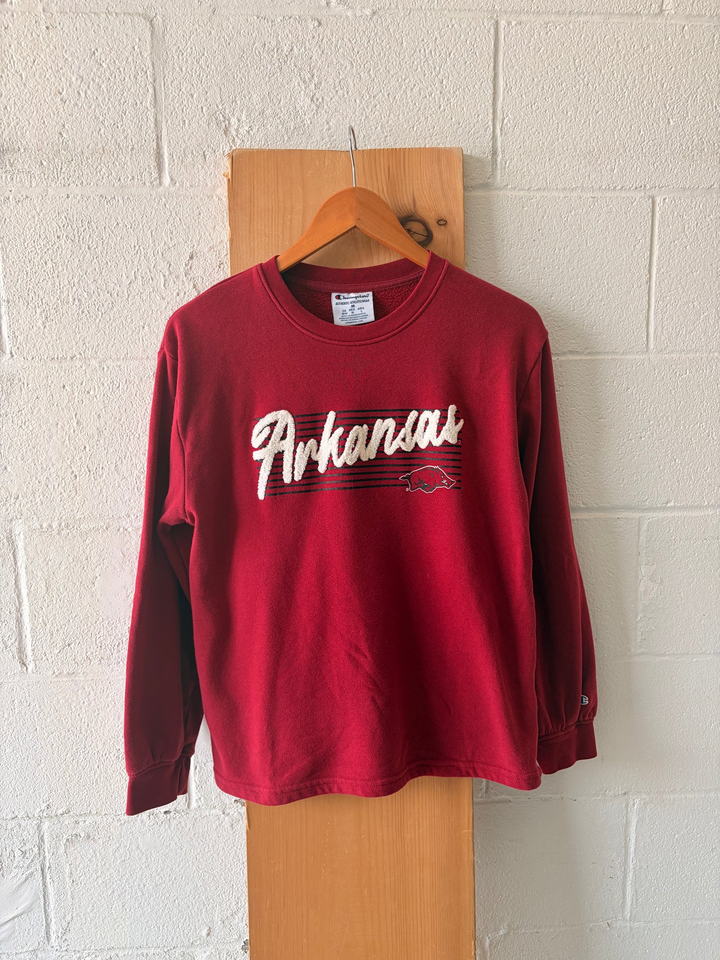 Red Champion Arkansas Crew : M