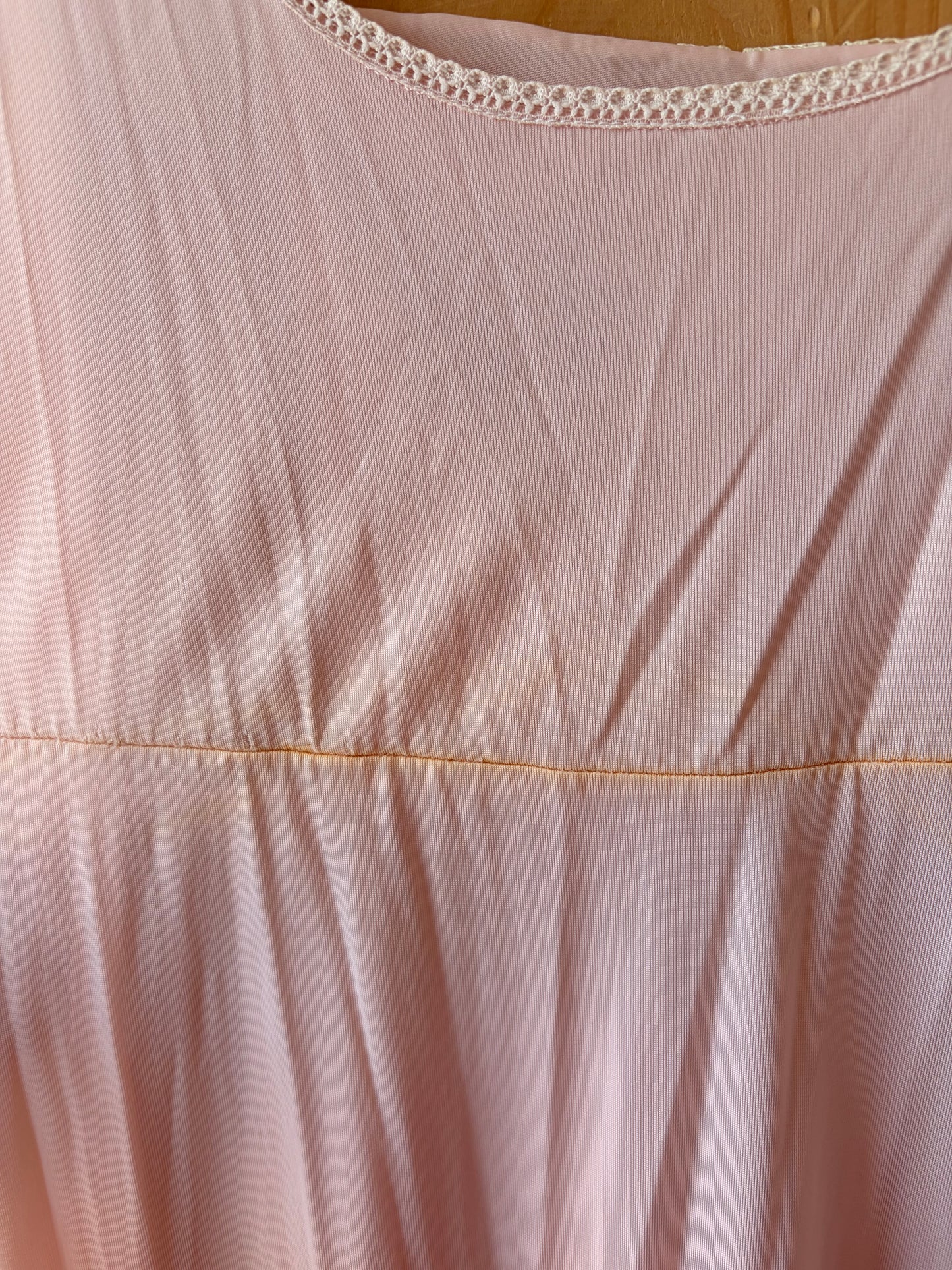 Vtg Pink & White Lace Peignoir Set : M/L