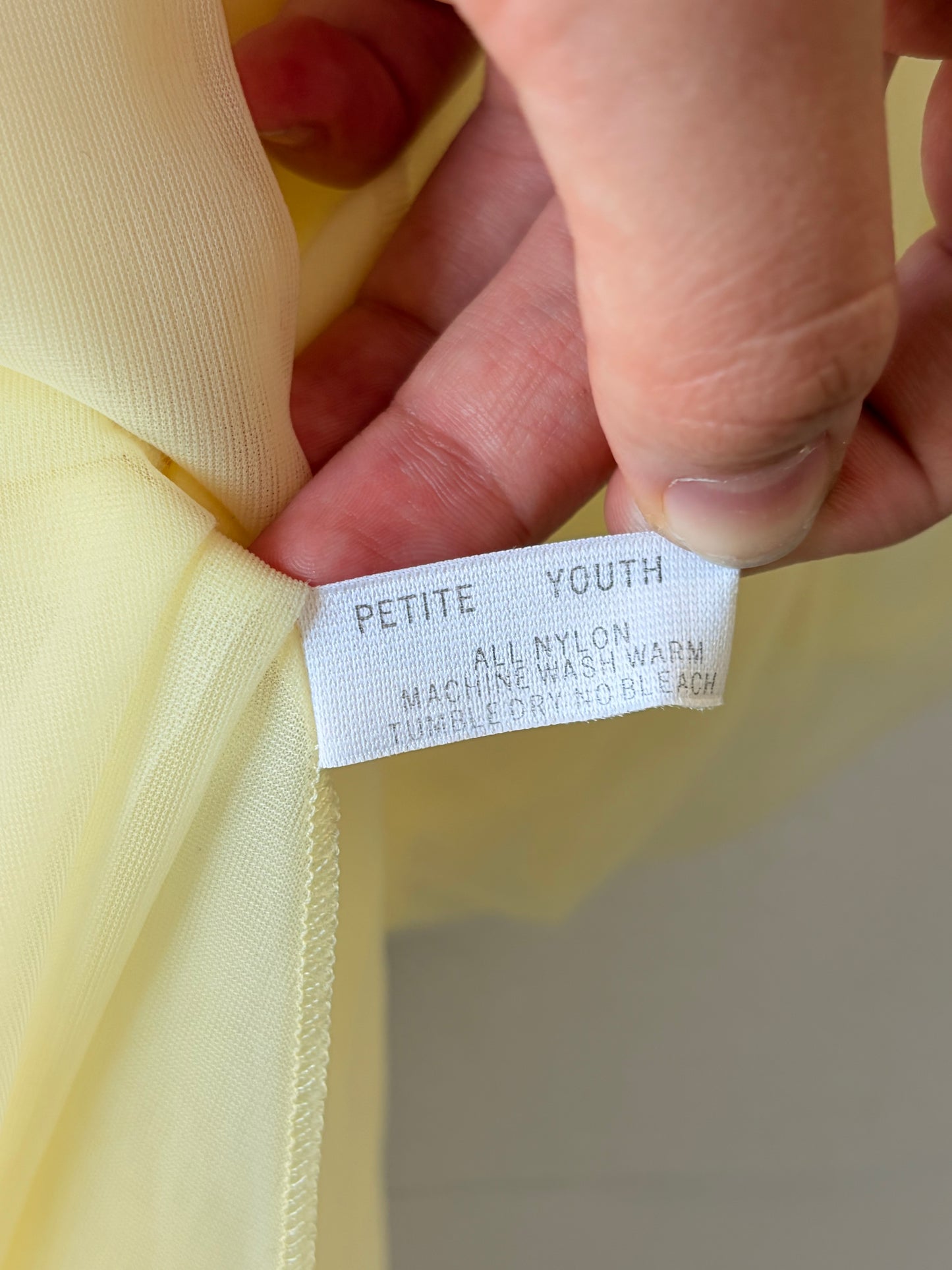 Vtg Yellow Babydoll Peignoir Robe  : P
