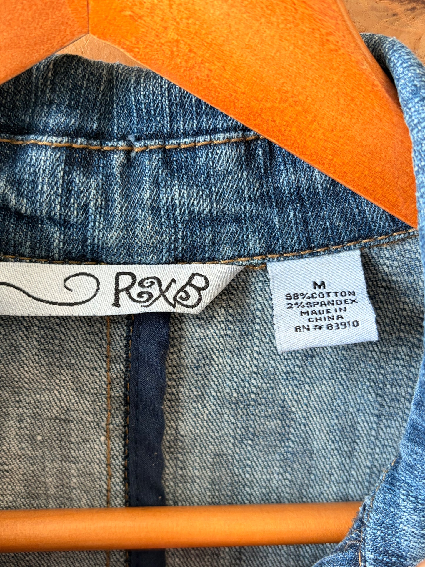 Ruffled Denim Jacket : M