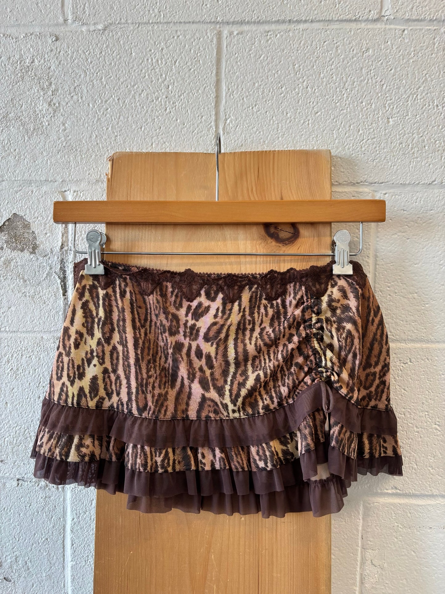 Leopard Print Mini Skirt : XL