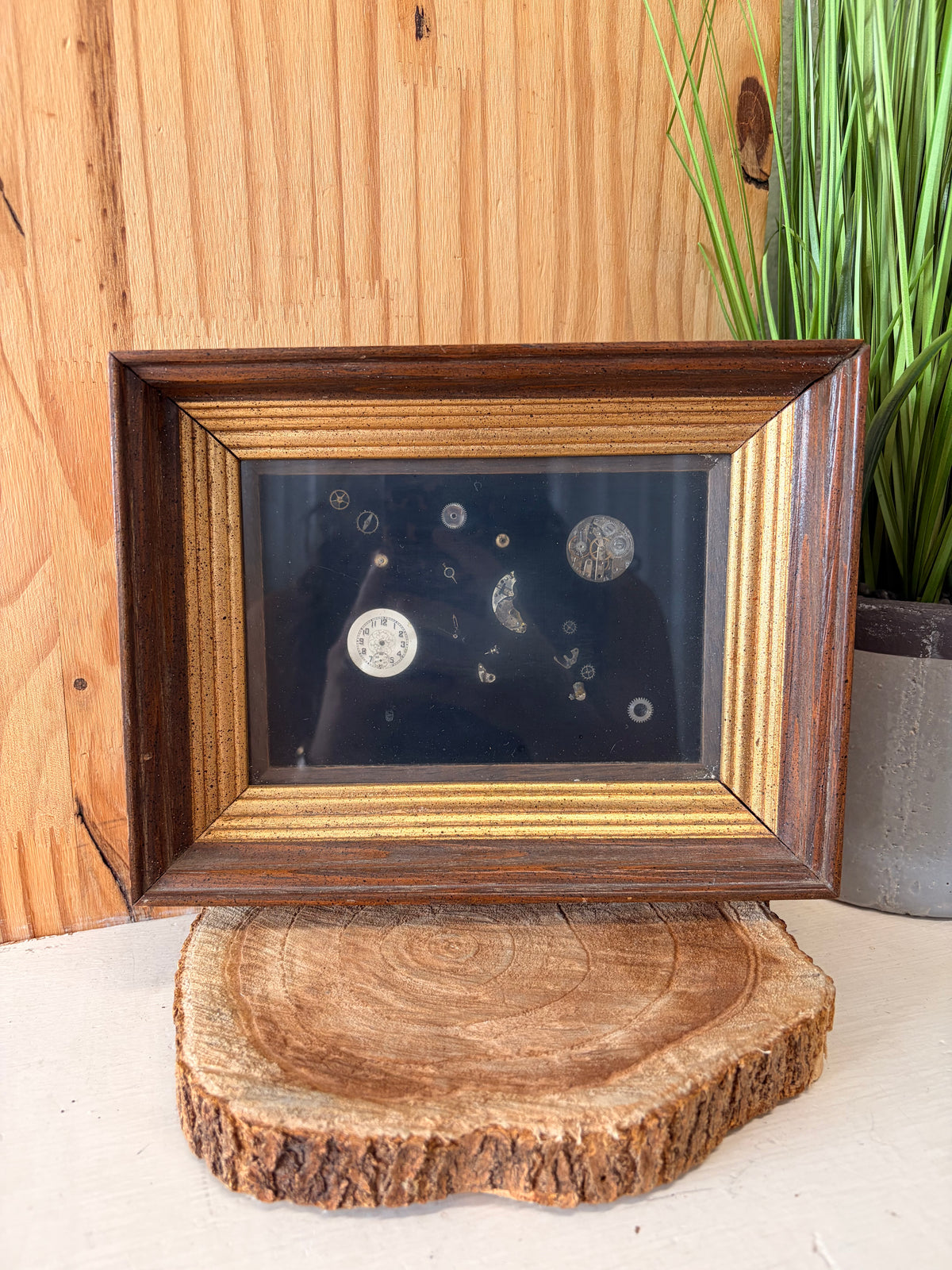 Vtg Watch Parts Shadow Box (Local Pick Up Only)