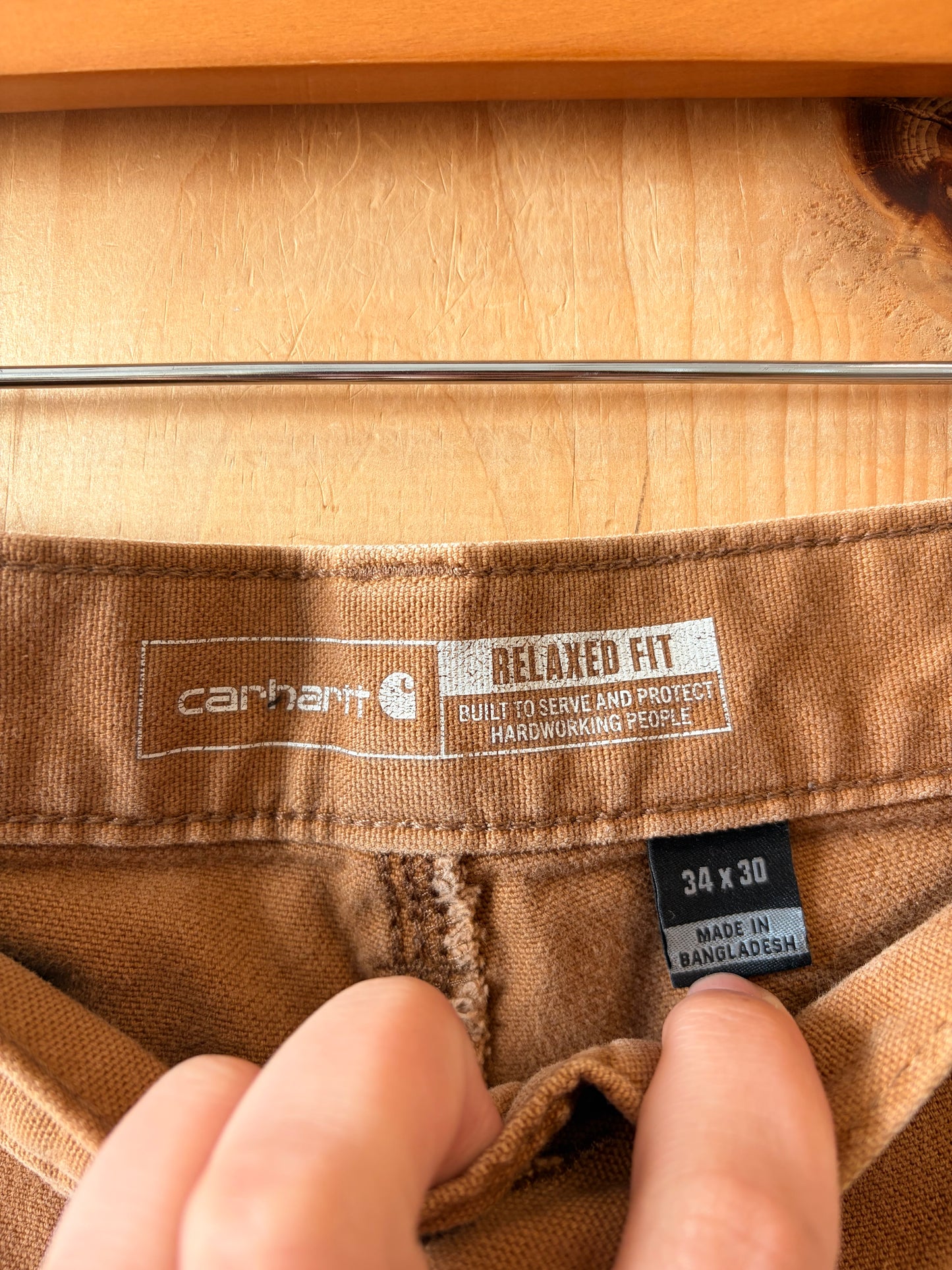 Carhartt Tan Double Knee Pants : 34x30