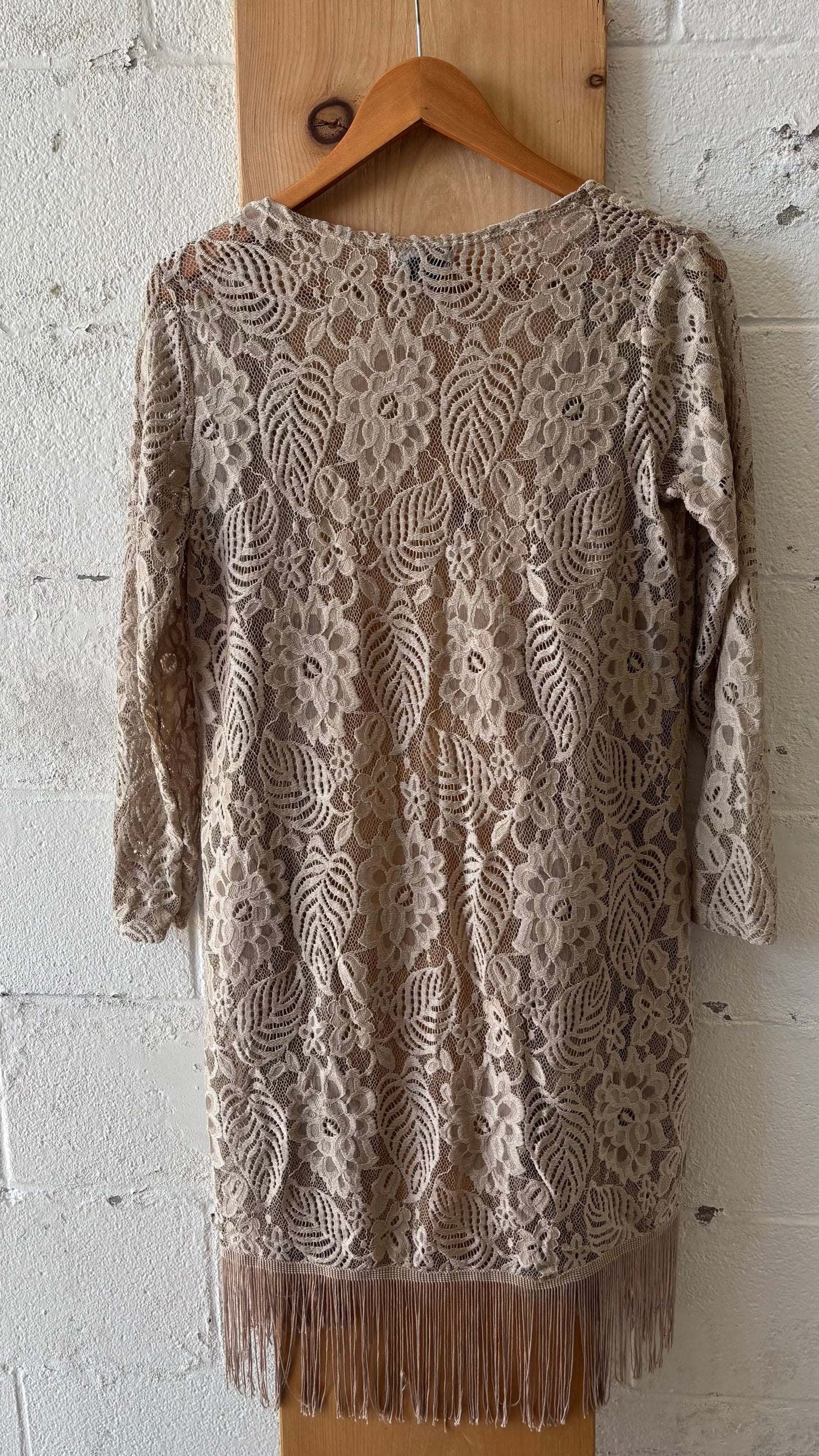 Fringed Lace Cardigan : S