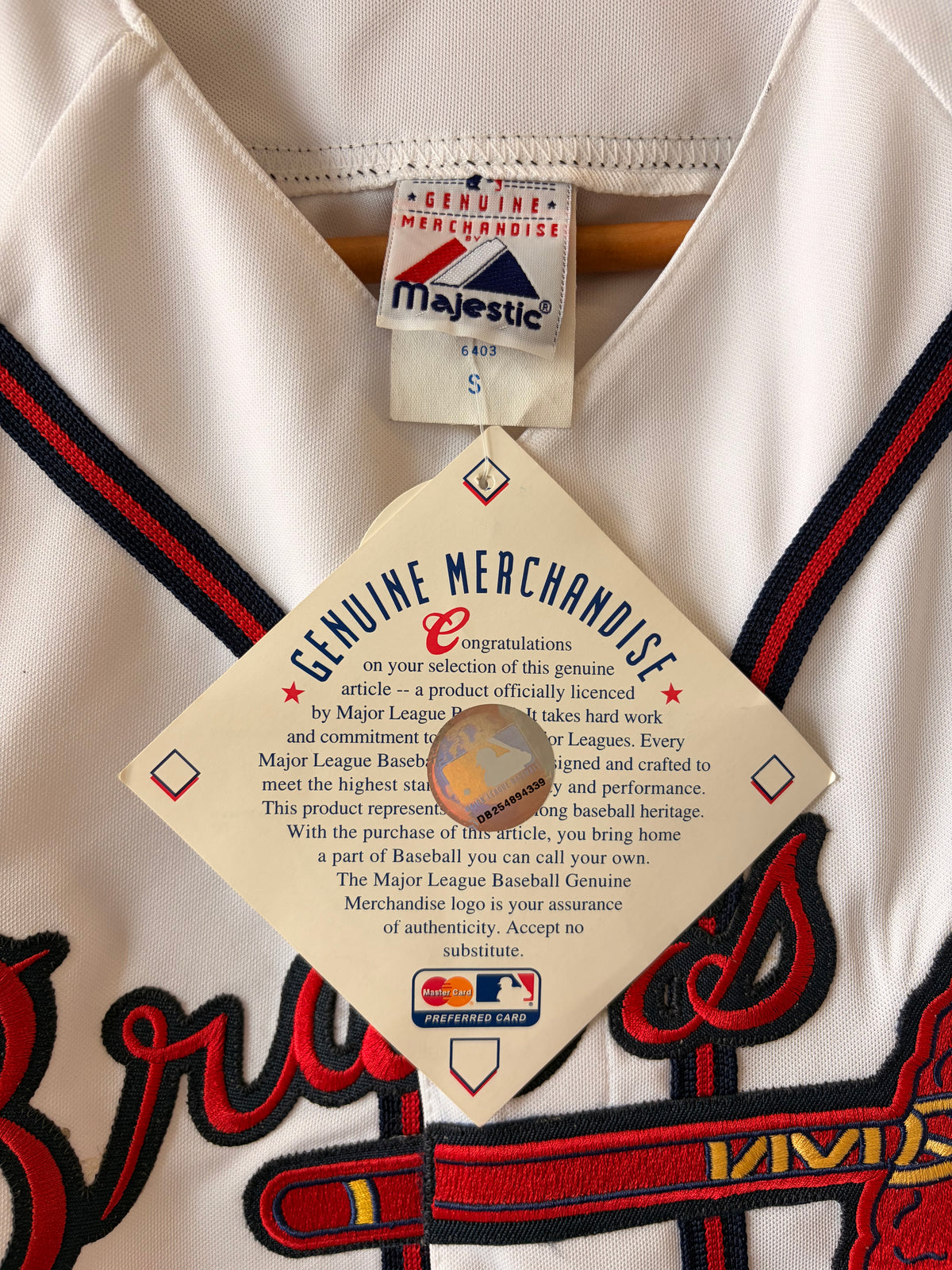 Vtg Majestic Atlanta Braves MLB Jersey : XS/S