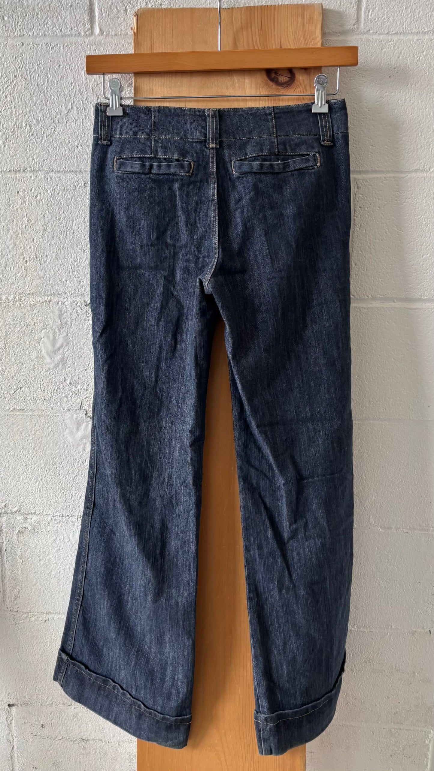 Dark Fade Wide Leg Jeans : 2