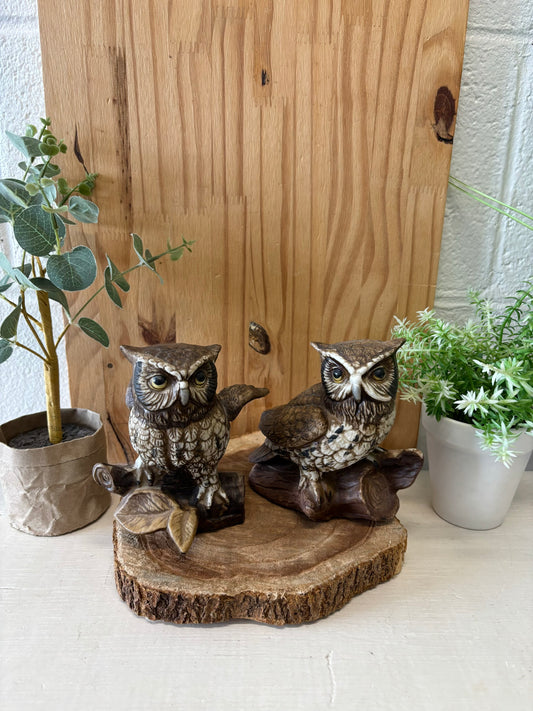 Pair of Ceramic Owls (Local Pickup Only)