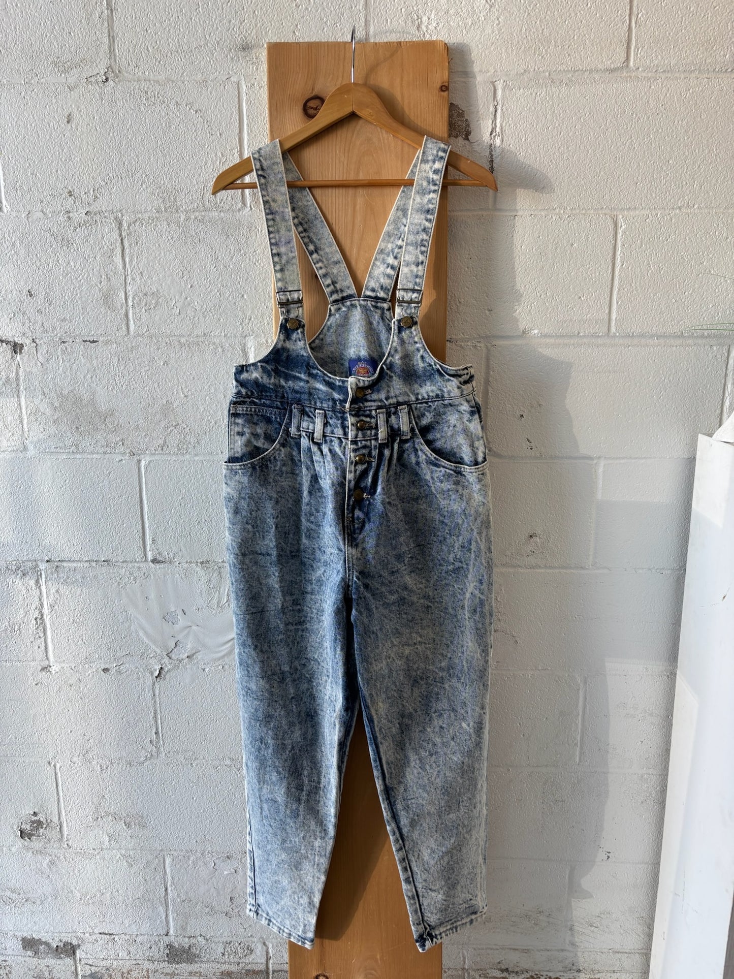 Vtg Stone Washed Overalls : 31” W