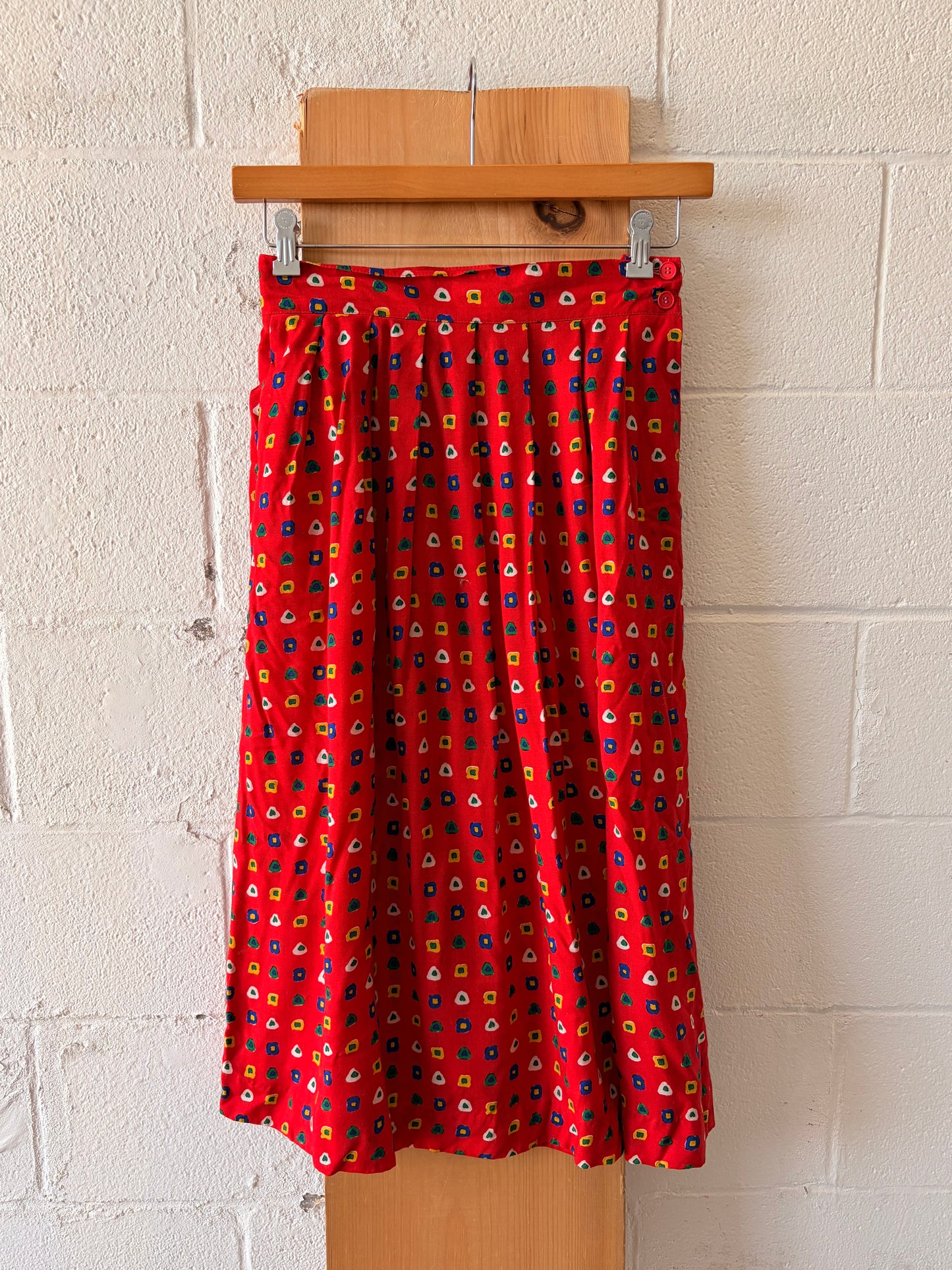 Vtg Funky Red Geometric Set : 8