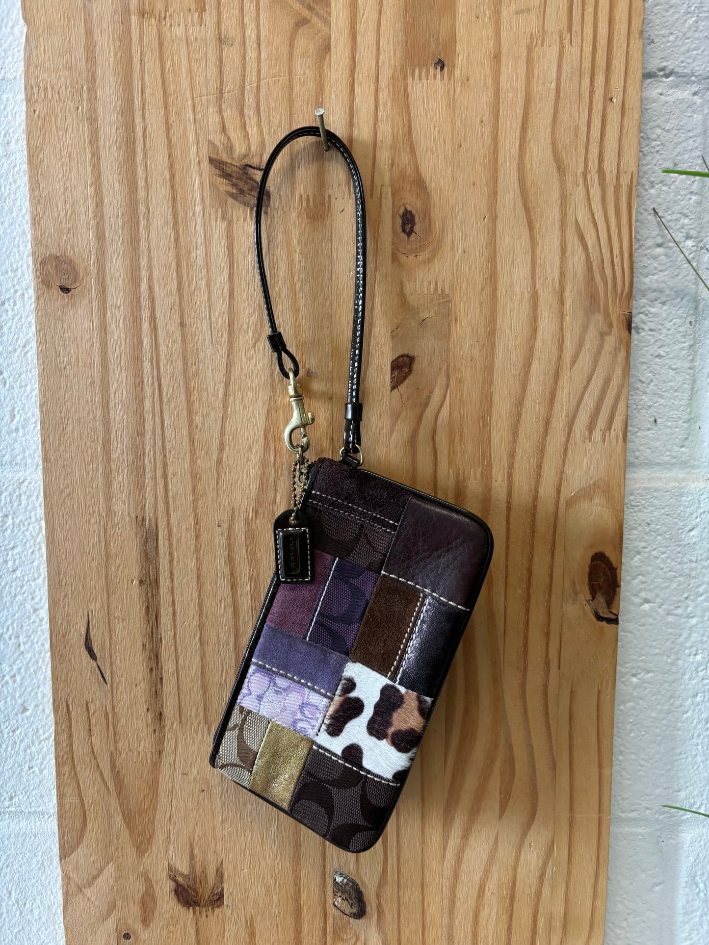 Patchwork Coach Wristlet
