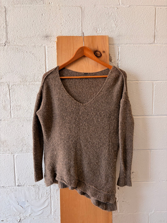 Free People Asymmetrical Brown Sweater : M/L