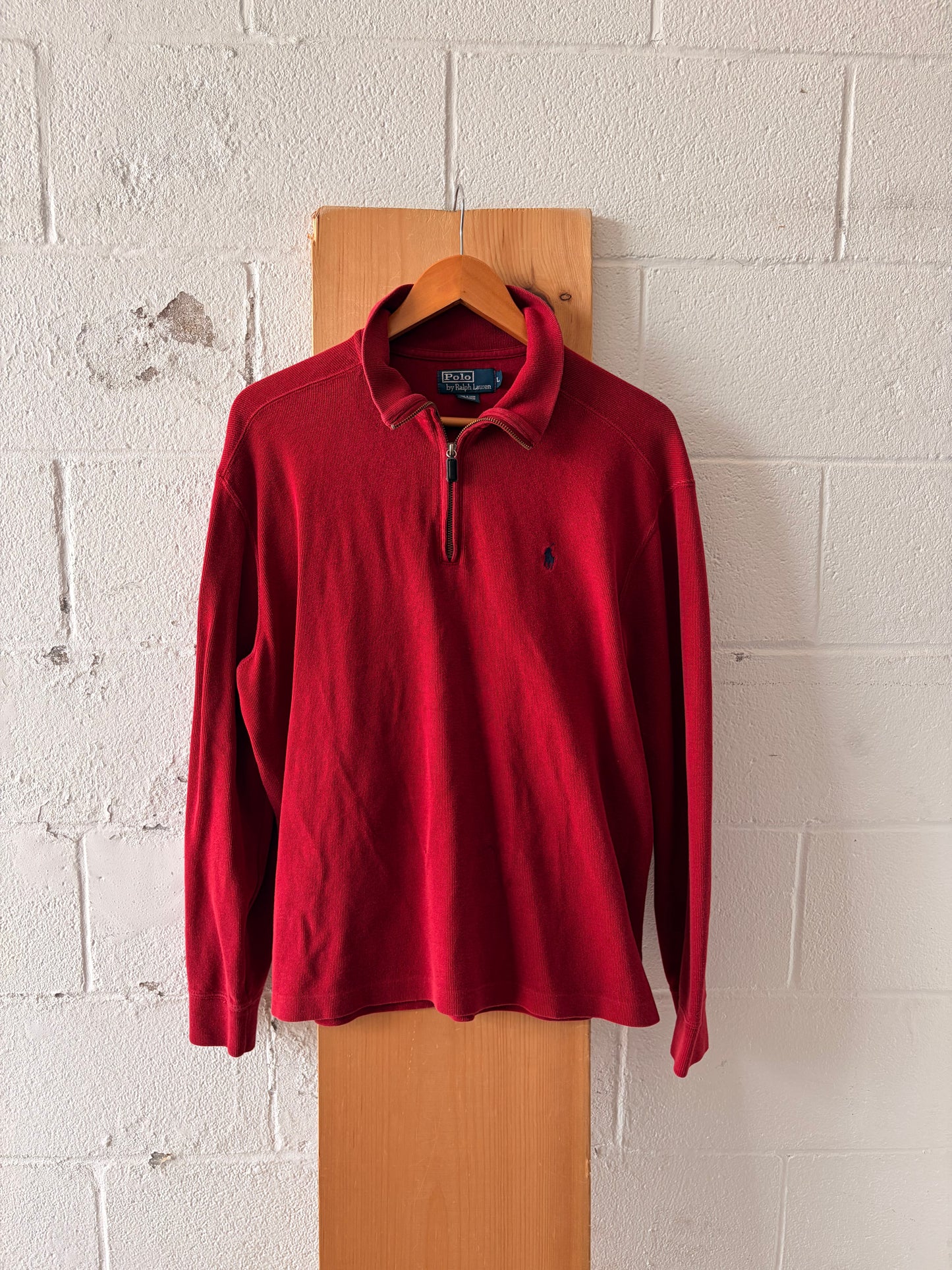 Red Ralph Lauren Quarter Zip : L