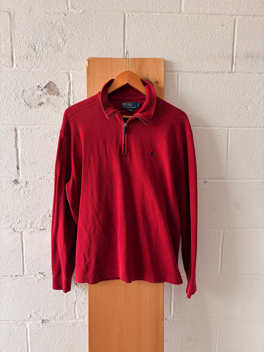 Red Ralph Lauren Quarter Zip : L