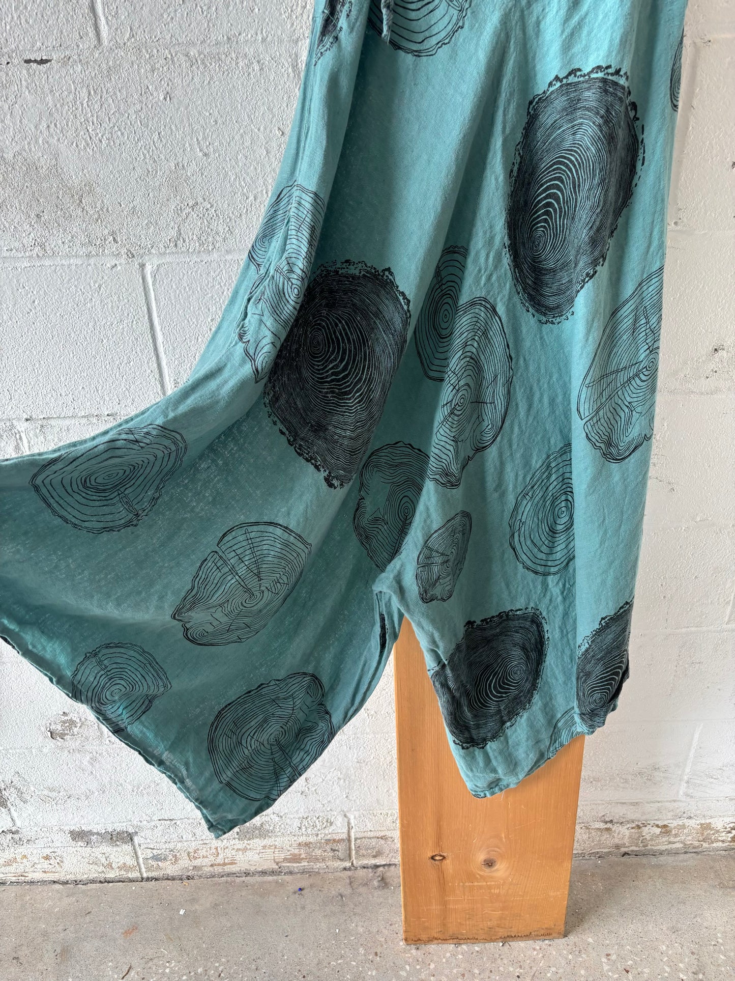 Teal Patterned Romper : XL