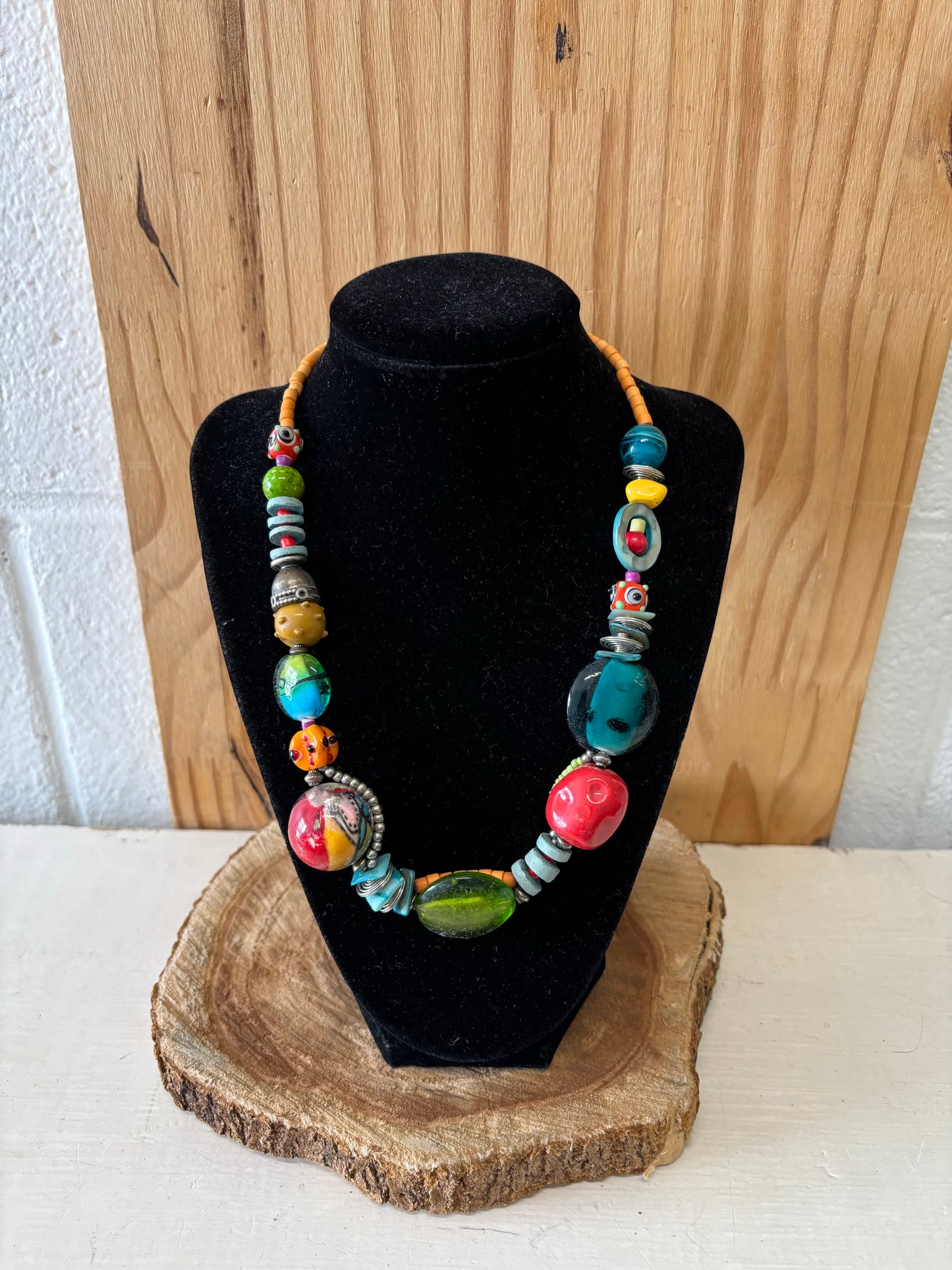 Multicolored Chunky Beaded Necklace