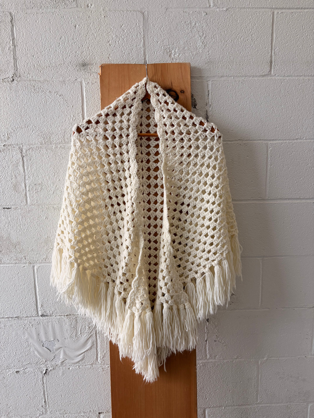 Ivory Crochet Shawl