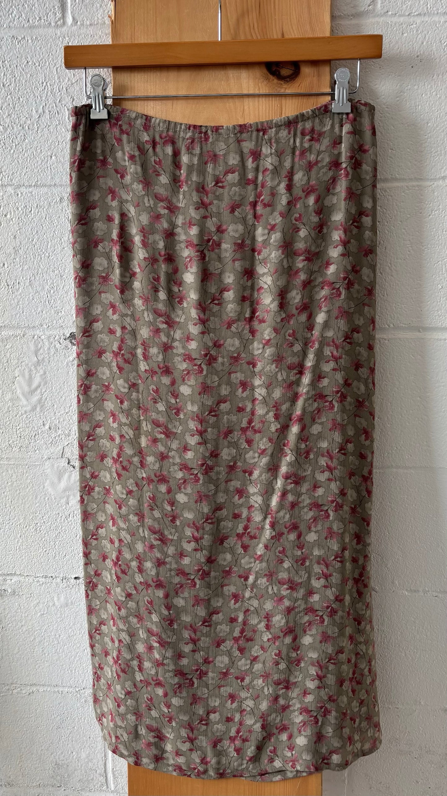Floral Print Maxi Skirt : M